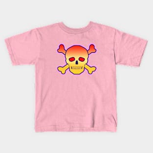 Skull Poison, red/yellow fade Kids T-Shirt